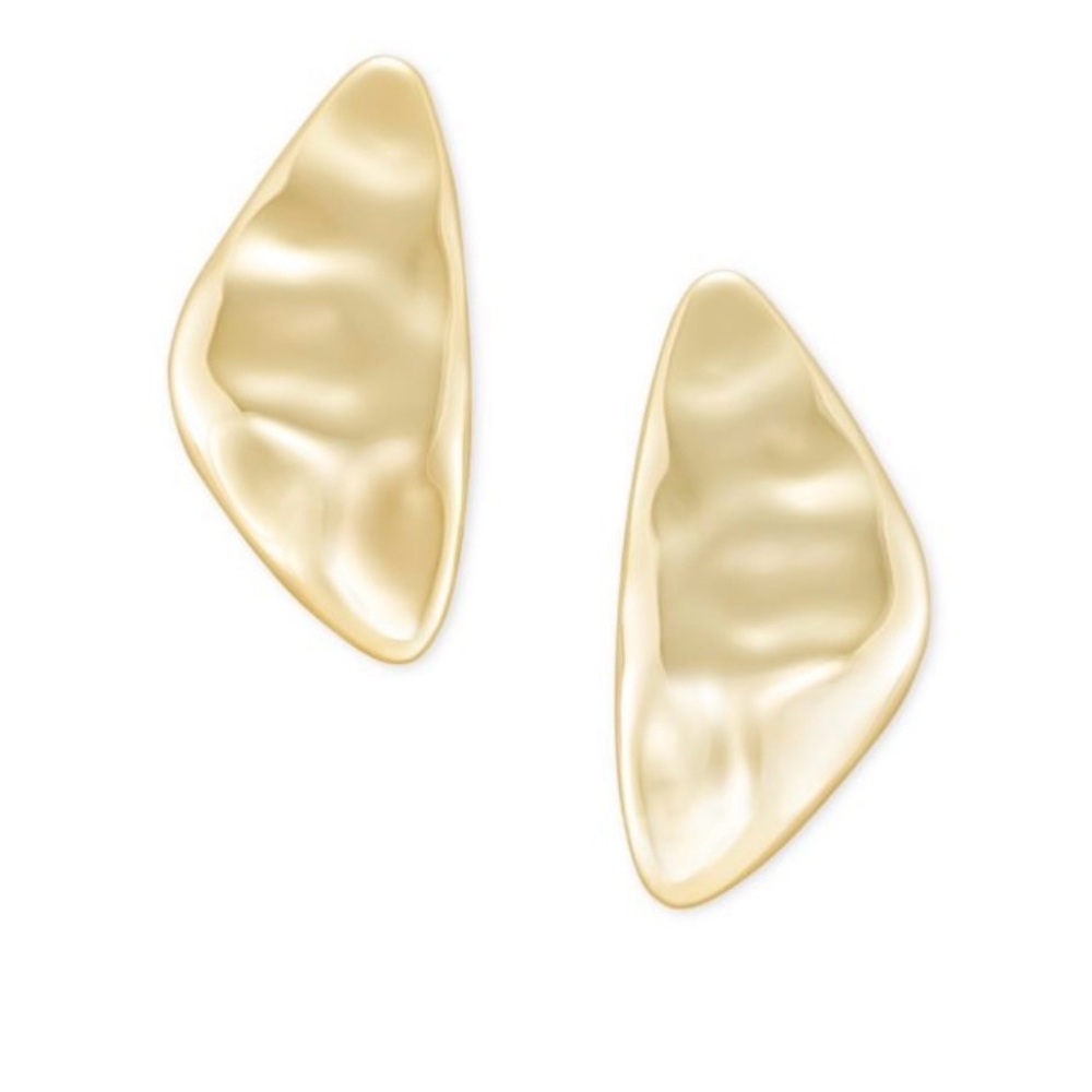 Kendra Scott Gold Sculptural Earrings and matching bracelet